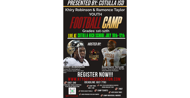 3 Day Youth Football Camp Cotulla,Tx