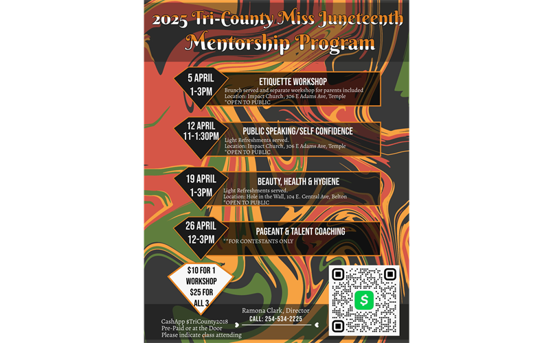 REGISTER NOW!! Tri-County Miss Juneteenth Scholarship Pageant & Mentorship Program