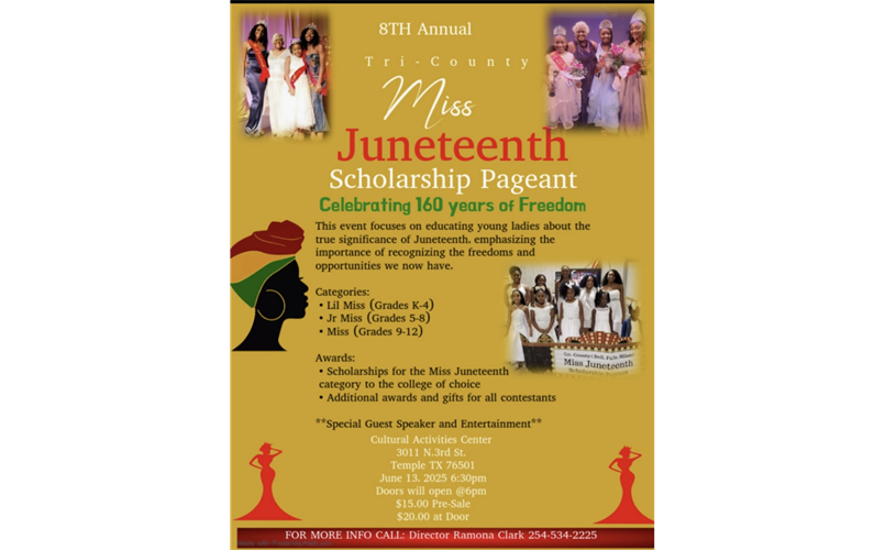 Tri-County Miss Juneteenth Scholarship Pageant & Mentorship Program